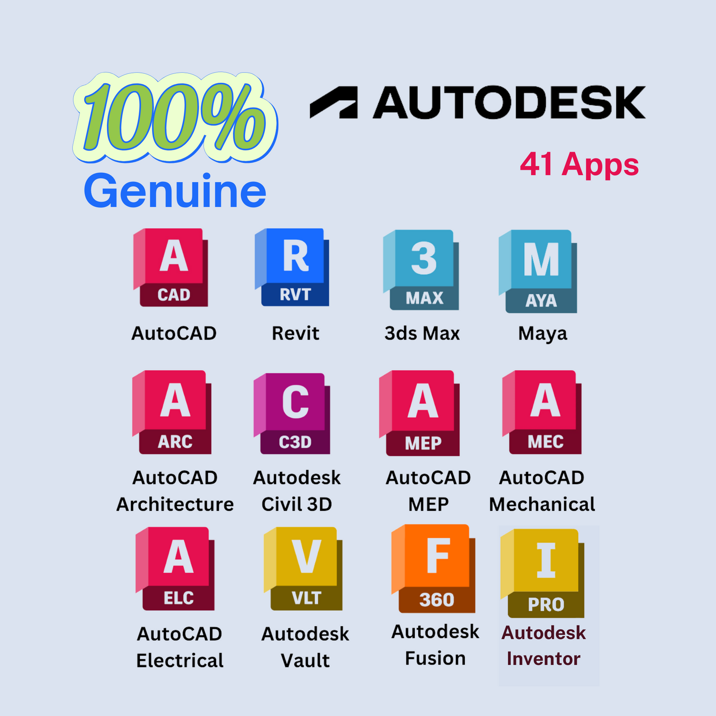 All Autodesk Apps Bundle Full Access Including AutoCAD, Revit, MEP, Fusion 360, BIM, Navisworks and More